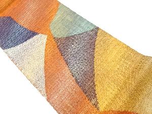 リサイクル　紙布変わり織抽象模様織出し袋帯